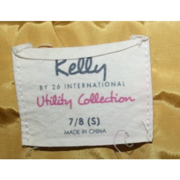 Kelly By 26 International Windbreaker Jacket Sz S(7/8) Gold White Stripe Love - Picture 6 of 10